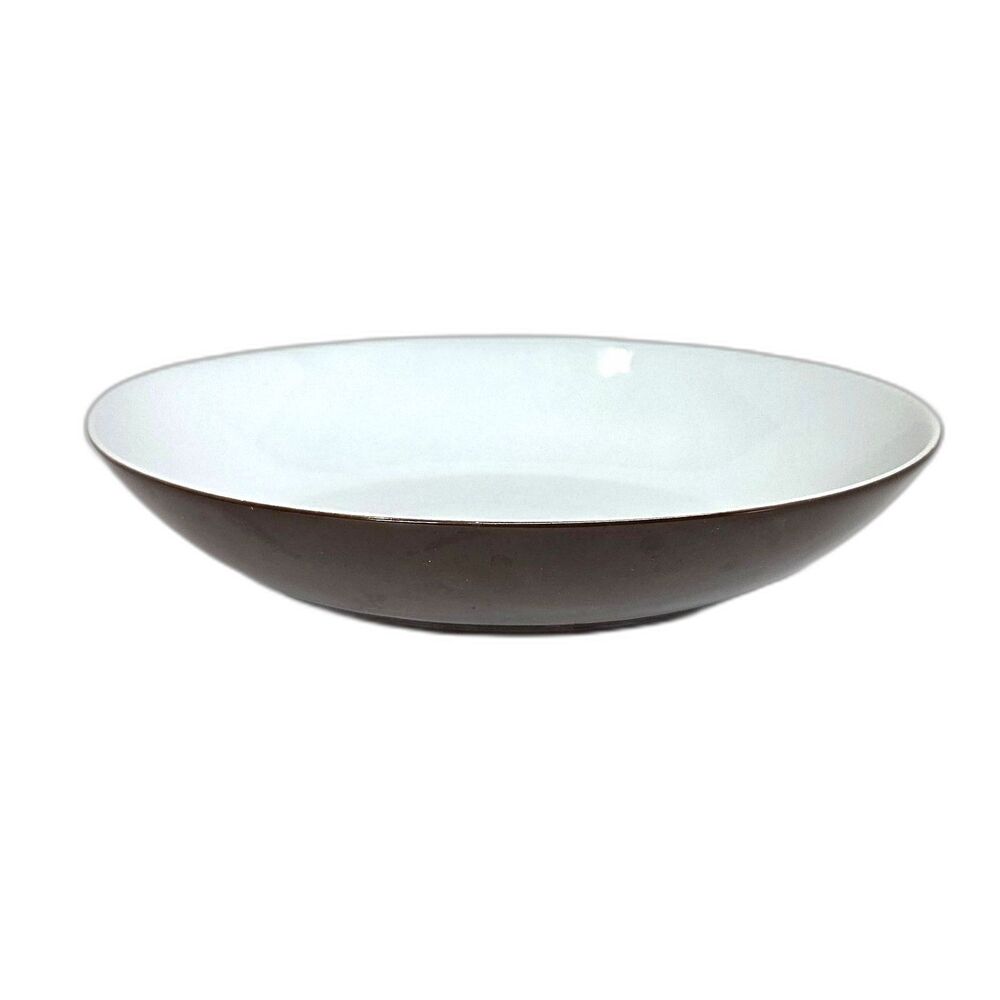 Fitz And Floyd Dark Brown Oval 10 1/2"L X 8"W x 2 1/4"T Serving Bowl c.1975